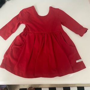 Rufflebutts red dress with bow back detail